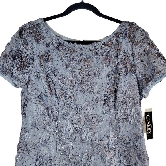 Alex Evenings Blue Lace Midi Dress - Picture 4 of 12